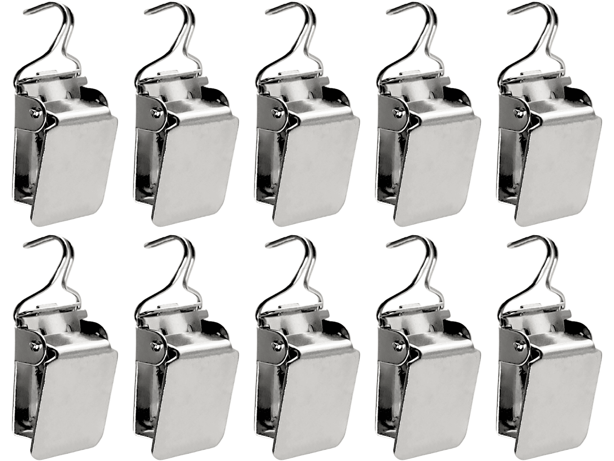 Small Tapestry Hangers 10 Pcs Chrome Clips Modern for Wall Hanging Rugs