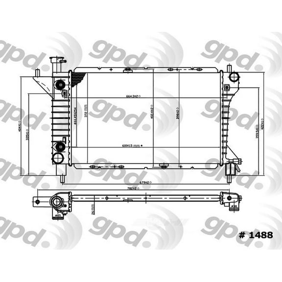 Radiator Fits select: 1994-1996 FORD MUSTANG