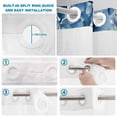 thumbnail image 4 of No Hook Shower Curtain, Blue Eucalyptus Leaves Shower Curtains for Bathroom with See Through Top Window, Summer Botanical Weeping Waterproof & Washable Bath Curtain Long 72"x78", 4 of 9