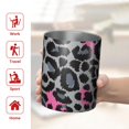 thumbnail image 5 of 12oz Coffee Tumblers Gray and Pink Of Leopard Print Stainless Steel Vacuum Insulated Travel Tumbler Coffee Cups Mug with Lid and Straw with Cleaning Brush for Cold & Hot Drinks, 5 of 5