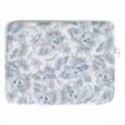 15Inch Laptop Sleeve Quilted Laptop Bag Floral Laptop Carrying Case Decor Bag (dark blue L)