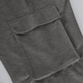 thumbnail image 7 of Men's Capri Long Elastic Cargo Shorts Below Knee 3/4 Casual with Multi-Pockets Gray 2XL, 7 of 7