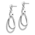 thumbnail image 2 of Silver Rhodium-plated Polished Dangle Earrings, 2 of 4