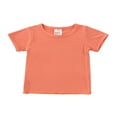 thumbnail image 2 of 2 Pcs Unisex Casual Outfits  Baby Solid Color Short Sleeve  Neck Pullover + High Waisted Pants, 2 of 7