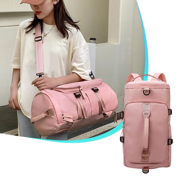 Gnmfd Large PVC Travel Makeup Bag with Shoulder Strap Multi-Pocket Cosmetic Organizer for Business Trip Beach Leisure Portable Storage Tote Bag Travel Accessories Storage Bins with Lids