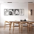 thumbnail image 6 of 4 Pcs Metal Wall Art Decor, Black Morden Wall Art Sculptures for Living Room Bedroom Hallway Dining Room,Minimalist Wall Hanging, 6 of 7