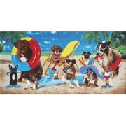 Dogs At The Beach Color Multi 30 X 60 InchesTowel
