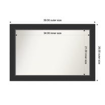Amanti Art Custom Wall and Bathroom Mirror (26 x 39 in.), Corvino Black Frame
