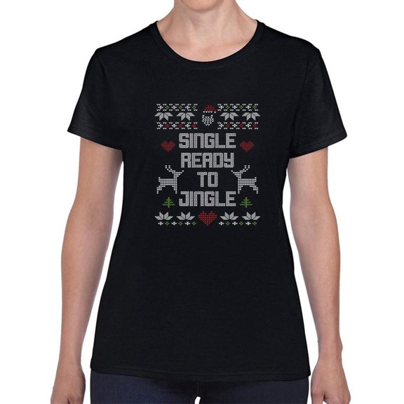 Single, And Ready To Jingle T-Shirt Women -Smartprints Designs, Female 3X-Large