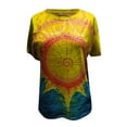 thumbnail image 3 of Puntoco Womens Plus Size Tops,Plus Size Short Sleeve Printed V-Neck Tops Tee T-Shirt Blouse, 3 of 5