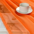 thumbnail image 4 of Ruthy's Textile 2 Piece Window Sheer Curtains Grommet Panels, Orange, 4 of 6