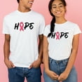 thumbnail image 3 of Hope Breast Cancer Awareness Month T-Shirt, Crewneck, White, XS, 3 of 4