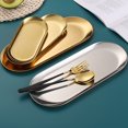 thumbnail image 7 of Nordic Style Oval Shape Dessert Trays (3Pcs/Set) - Different Sizes, Bathroom Vanity, Soap Dispensers, Kitchen Sink, Jewelry Tray, 7 of 7