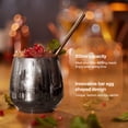 thumbnail image 4 of Copa De Vino Irrompible De Acero Inoxidable, Forma De Huevo Sin Tallo, 550 Ml, Portátil Para Degustación De Cócteles En Bar Y Eventos Al Aire Libre, 4 of 7