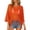 Orange, variant on Boho Crochet Coverup Tops for Women Fringe Trim Hollow Out Beach Cover Up 3/4 Sleeve Scallop Bathing Suit Cover Up Summer Vacation