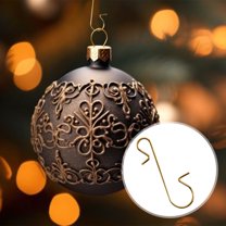 Luxury Christmas Tree & Easter Decorative Hanging Hooks | Elegant Ornament Hangers for Festive Balls, Eggs & Decorations | 12-Pack