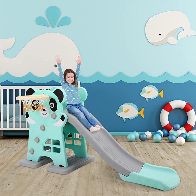 streakboard Sturdy Kids Slide Climber Playset, Outdoor Backyard Toddler