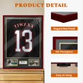 thumbnail image 4 of Atsknsk Jersey Frame Display Case for Football, Wooden Sport Jersey Shadow Box with HD Plexiglas, Jersey Display with 2 Photos and 1 Signature for Hockey Baseball Basketball Soccer Shirt , Red, 4 of 7