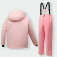 thumbnail image 6 of Generic Boys and Girls Children's Ski Suits Girls Outdoor Thick Windproof Boys Baby Big Children Ski Clothes Equipment Suit Colorblock Snow Pants and Jacket Snowsuit Ski Suit(120,Pink), 6 of 8