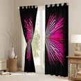 thumbnail image 3 of Erosebridal Abstract Butterfly Curtains Pack of 2 (52x84), Geometry Lines 30%-50% Black Out Curtains, Hot Pink, 3 of 6