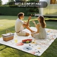 thumbnail image 4 of Spring Wildflowers Outdoor Rug 3x5 Ft - Reversible Patio Rug Outdoor Camping Rugs, Watercolor Rustic Flowers Floral Leaves Indoor Outdoor Area Rugs, Non-Slip Outdoor Carpet Runner for Deck/Porch, 4 of 8