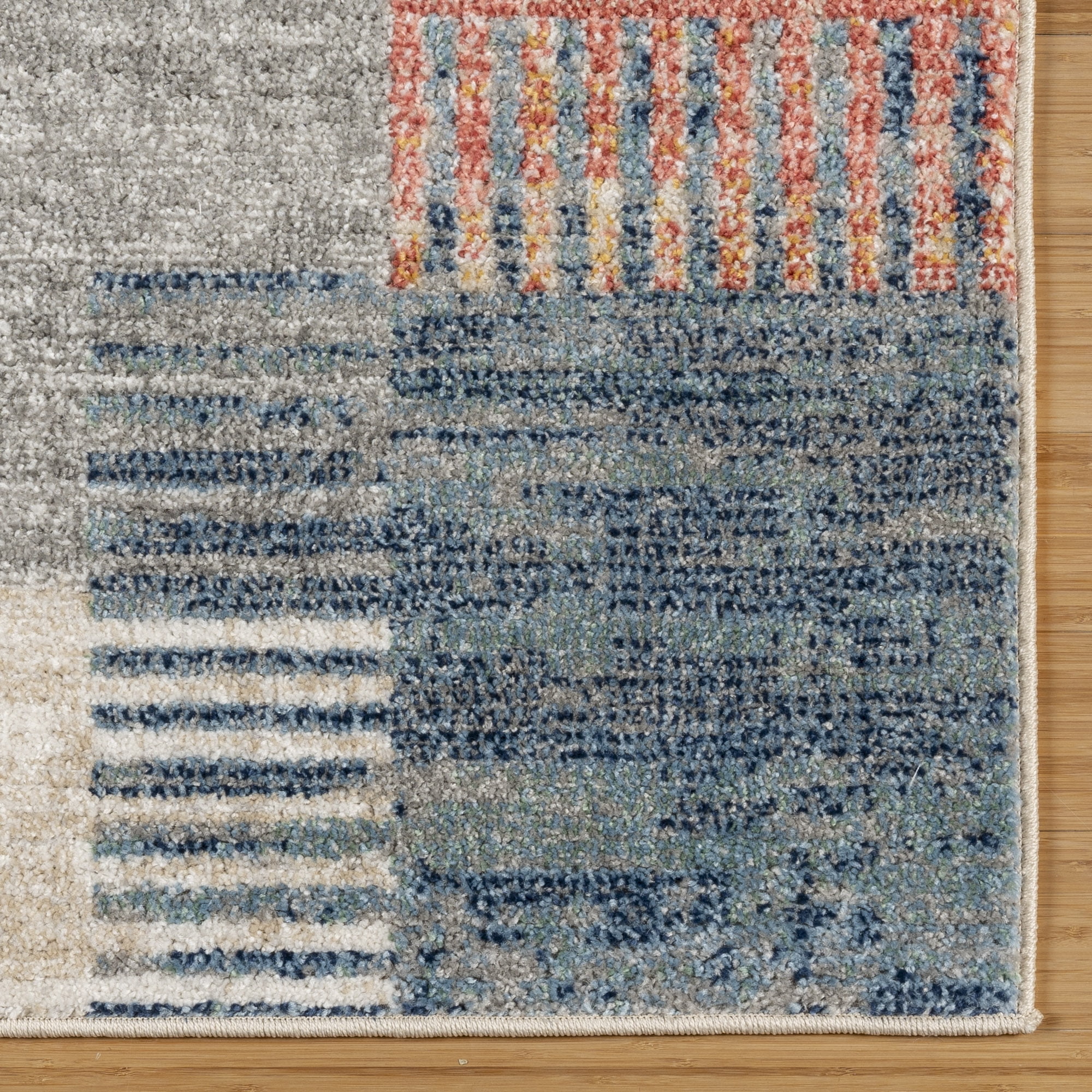 Gertmenian Winsor Julien Modern Patchwork Multi Area Rug, 2x8