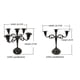 thumbnail image 2 of Candelabro simple para mesa de bar retro de metal, dorado, plateado y cobre para bodas, decoración romántica para bodas, 2 of 6