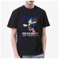 thumbnail image 2 of Camiseta de hip hop de los años 80 con diseño de erizo azul de dibujos animados de S-SONICS para hombre y mujer, moda de tendencia, 100 % algodón, camisetas informales transpirables de verano Y2k, 2 of 4