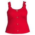 thumbnail image 5 of No Boundaries Juniors' Plus Size Button Front Tank Top, 5 of 5