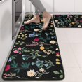 thumbnail image 2 of Kitchen Rugs Sets Of 2,Pioneer Flower Floral Print Pattern Anti Fatigue Kitchen Mat Rugs Non Slip Washable,Decorative Kitchen Floor Mats for Kitchen,Sink,Laundry,17"x47"+17"x47", 2 of 5