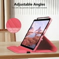 thumbnail image 5 of Fintie Case for iPad (A16) 11th Generation 11 Inch (2025), iPad 10th Generation 10.9 Inch (2022), 360 Degree Rotating Protective Stand Cover with Pencil Holder, Marble Pink, 5 of 10