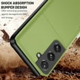 thumbnail image 5 of Dteck Case for Samsung Galaxy S21 Plus 6.7-inch,Shockproof Wallet Card Slot Holder Pocket Slide Slim Fit Dual Layer Soft TPU Hard PC Hybrid Protective Back Galaxy S21+ Cover,Green, 5 of 6