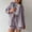 Purple, variant on CHUOU Fashion Set Womens Shorts Set Long Sleeve Shirt Suit Shorts Two Piece Set Basic Shirt Top And Shorts Set
