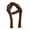 Dark Coffee, variant on Sleeved Shawl Scarf Solid Color Hollow Twist Women Bohemian Style Wrap Braided Cable Scarf Winter Wear Black