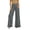 #0163-Gray, variant on Womens Wide Leg Jeans High Waist Button Fly Ruffle Hem Denim Pants Plain Womens Pants Loose Fit Casual Wear Breathable Womens Bottoms