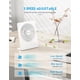 thumbnail image 3 of Zuvas Ventilador de escritorio con pilas, recargable con inclinación de 180 °, plegable, personal, ultra silencioso, pequeño ventilador portátil, ventilador USB de viento fuerte ajustable de 3 velocid, 3 of 5