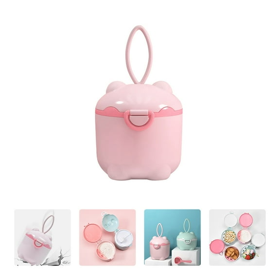 PBPBOX Travel Powder Container Milk Powder Formula Dispenser Pink Leakproof Outdoor Use 1Set