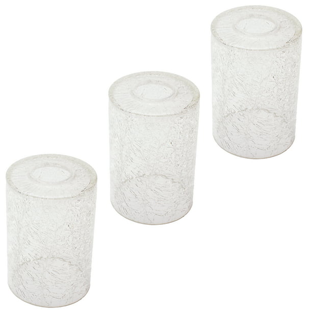 Finish Glass Lamp Shade 3 Pack, Bathroom Lighting Replacement Glass Shades