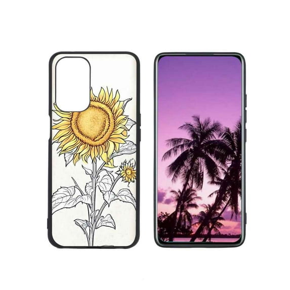 Compatible with OnePlus Nord N200 5G Phone Case, sunflower-flowers-2 Case Silicone Protective for Teen Girl Boy Case for OnePlus Nord N200 5G