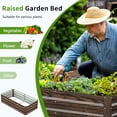 thumbnail image 5 of Slsy Galvanized Raised Garden Bed with 87in Tall Garden Trellis Metal Plant Support Trellis Archway for Vegetables Flowers Herbs,Wood Grain, 5 of 8