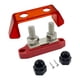 thumbnail image 1 of Bloque de distribución de energía doble con barra colectora, herrajes de montaje para bloques de terminales marinos M10 Rojo, 1 of 7