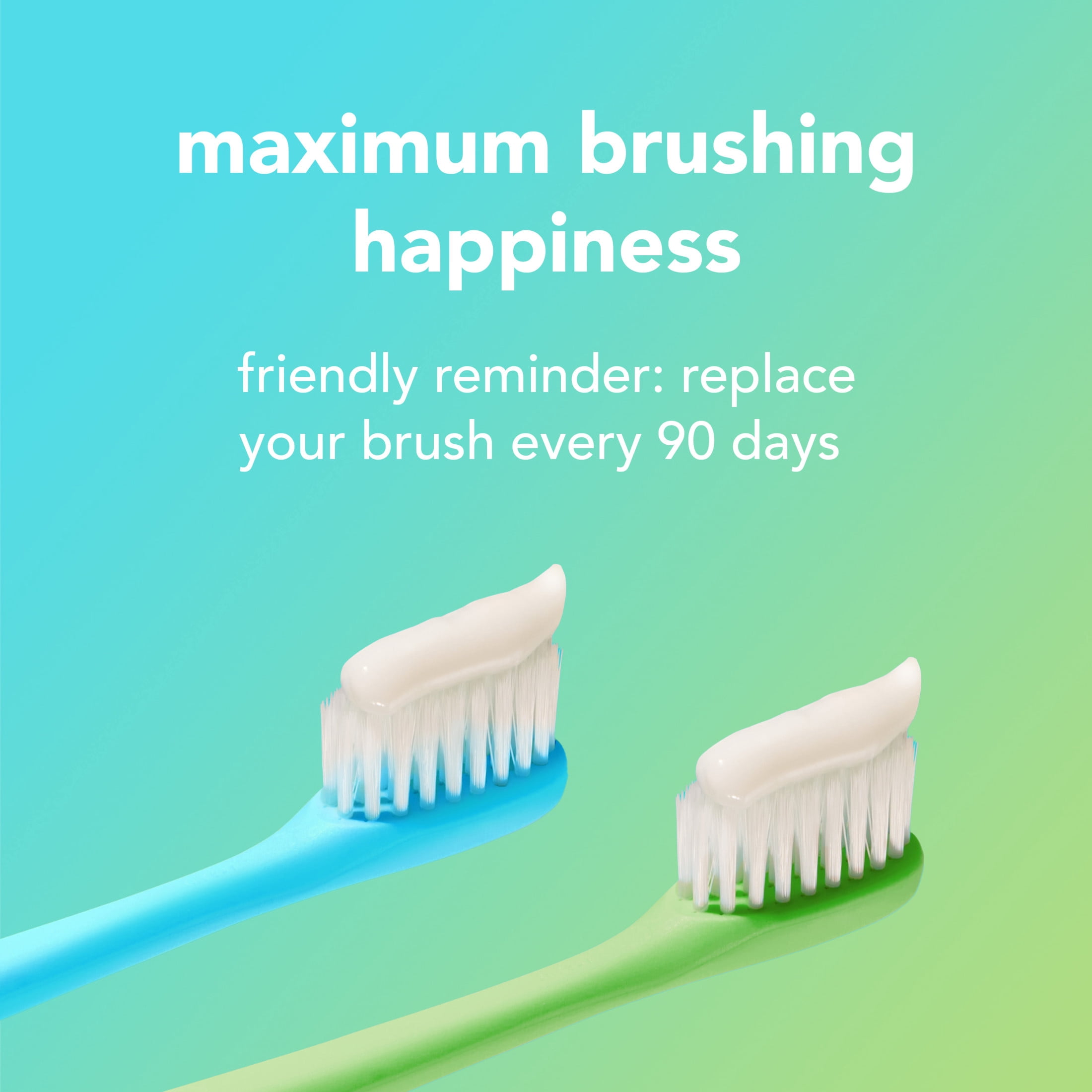 hello Adult Soft Bristle Toothbrush Pack, Blue and Green, 2 Count