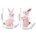 thumbnail image 3 of Milue Easter Bunny Figurine Resin Rattan Woven Rabbit Statue Art Crafts Decoration, 3 of 21
