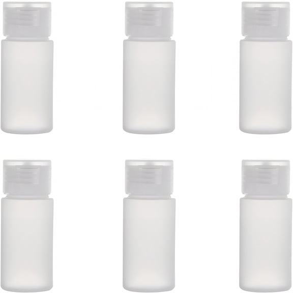 ACDANC 6 Pack Travel Size Toiletry Bottles, 1 Oz (30ml) Leak-Proof Liquid Containers with Labels, Refillable Plastic