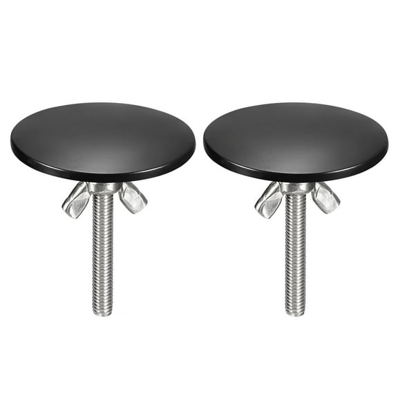 Kitchen Sink Hole Covers, 2Pcs - Zinc Alloy Faucet Hole Cover, Soap Dispenser Hole Cover for Sink (Matte Black)