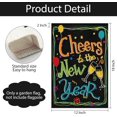 thumbnail image 6 of Happy New Year Garden Flag 12.5x18 Vertical Double Sided, Cheers To The New Year Burlap Decorative Flag for Holiday Party Yard Outdoor, 6 of 6