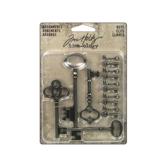 Tim Holtz Idea-ology Adornments Keys Slvr