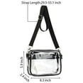 thumbnail image 2 of Gustave Clear Bag Stadium Approved Crossbody Purse for Concerts Sports Events, PVC Transparent Messenger Shoulder Bag with Adjustable Strap for Men Women, 2 of 7