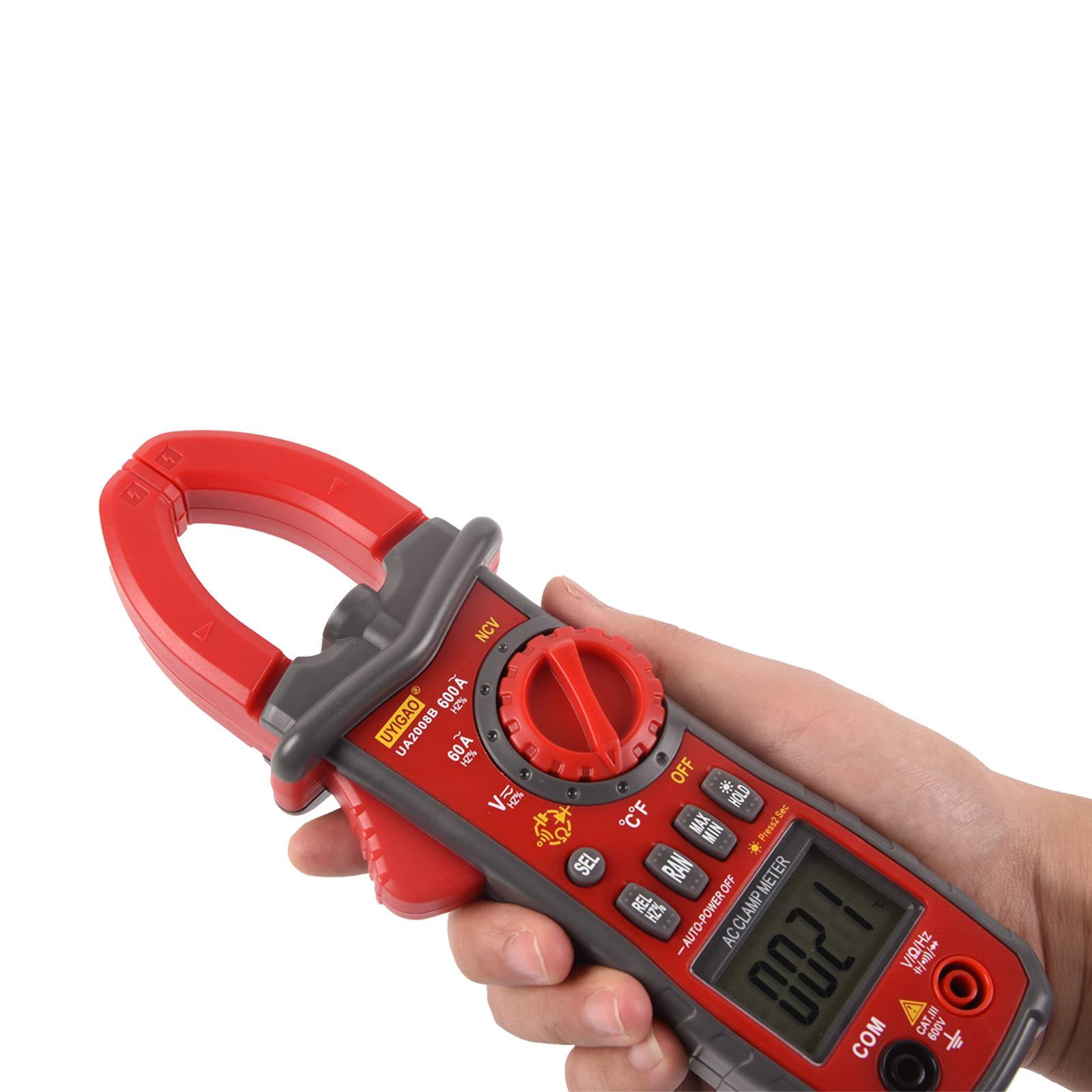 DAWOT Digital Clamp Meter TRMS 6000 Counts, UA2008B Clamp Multimeter AC/DC Voltage Clamp Meter 600A Current Meter Auto-ranging Measures