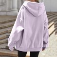 thumbnail image 5 of Zip Up Hoodie For Women Casual Long Sleeve Sweatshirts Fall Winter Track Jackets, XL, 5 of 5